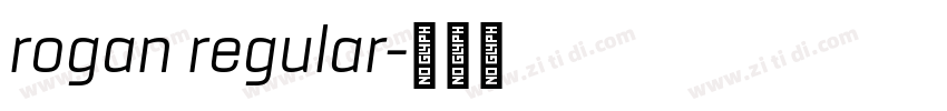 rogan regular字体转换